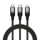 Cablu de Date Nillkin Swift Pro 3-în-1 (microUSB, Lightning, USB-C), 1.5m, Negru Cablu de Date Nillkin Swift Pro 3-în-1 (microUSB, Lightning, USB-C), 1.5m, Negru (Bakr, 57983119368) by www.silkase.ro