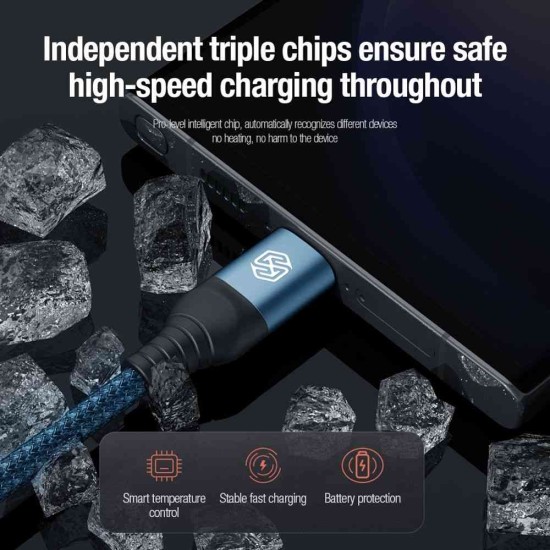Cablu de Date Nillkin Swift Pro 3-în-1 (microUSB, Lightning, USB-C), 1.5m, Negru Cablu de Date Nillkin Swift Pro 3-în-1 (microUSB, Lightning, USB-C), 1.5m, Negru (Bakr, 57983119368) by www.silkase.ro
