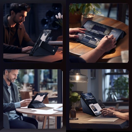 Husă Protecție Nillkin Bumper PRO cu Stand Multi-angle pentru iPad Pro 11 2024, Negru Husă Protecție Nillkin Bumper PRO cu Stand Multi-angle pentru iPad Pro 11 2024, Negru (Bakr, 57983121557) by www.silkase.ro