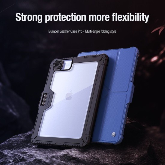 Husă Protecție Nillkin Bumper PRO cu Stand Multi-angle pentru iPad Pro 11 2024, Negru Husă Protecție Nillkin Bumper PRO cu Stand Multi-angle pentru iPad Pro 11 2024, Negru (Bakr, 57983121557) by www.silkase.ro