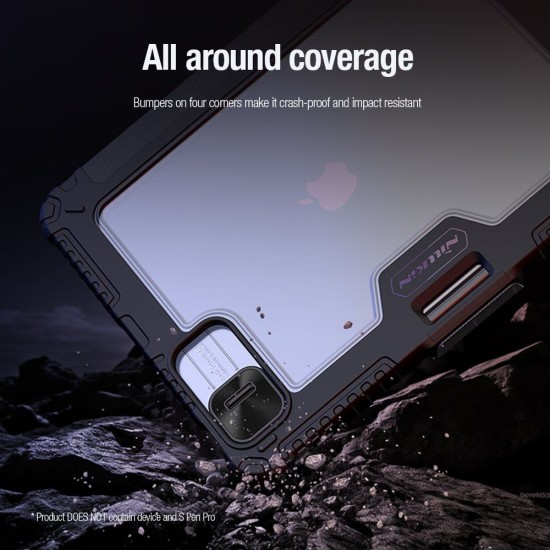 Husă Protecție Nillkin Bumper PRO cu Stand Multi-angle pentru iPad Pro 11 2024, Negru Husă Protecție Nillkin Bumper PRO cu Stand Multi-angle pentru iPad Pro 11 2024, Negru (Bakr, 57983121557) by www.silkase.ro