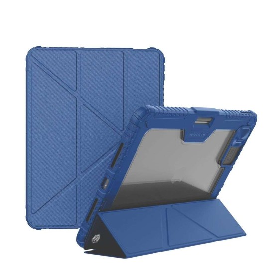 Husa Nillkin Bumper PRO Stand Multi-Angle pentru iPad Pro 11 (2024), Albastru (Sapphire) (Bakr, 57983126045) by www.silkase.ro