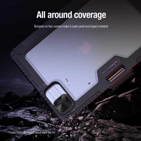 Husa Nillkin Bumper PRO Stand Multi-Angle pentru iPad Pro 11 (2024), Albastru (Sapphire) (Bakr, 57983126045) by www.silkase.ro