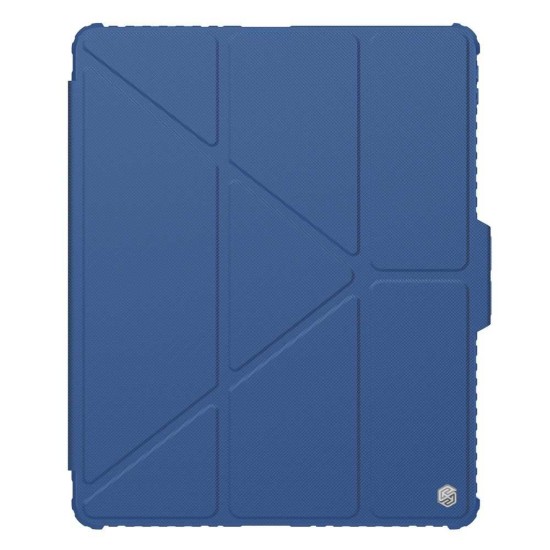 Husa Nillkin Bumper PRO Stand Multi-Angle pentru iPad Pro 12.9 / Air 13 (2024), Albastru (Sapphire) (Bakr, 57983126046) by www.silkase.ro