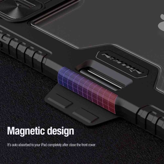 Husa Nillkin Bumper PRO Stand Multi-Angle pentru iPad Pro 12.9 / Air 13 (2024), Albastru (Sapphire) (Bakr, 57983126046) by www.silkase.ro
