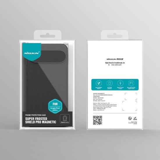 Husa Nillkin Super Frosted PRO Magnetică (MagSafe) pentru Google Pixel 9 / 9 Pro, Neagra Husa Nillkin Super Frosted PRO Magnetică (MagSafe) pentru Google Pixel 9 / 9 Pro, Neagra (Bakr, 57983121636) by www.silkase.ro