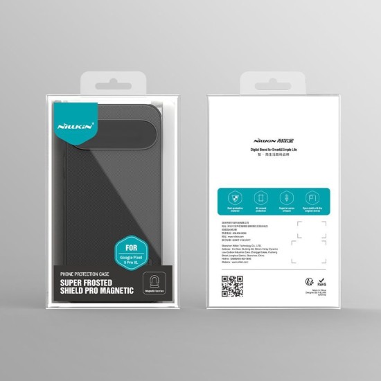 Husa Nillkin Super Frosted PRO Magnetică (MagSafe) pentru Google Pixel 9 Pro XL, Neagra (Bakr, 57983122967) by www.silkase.ro