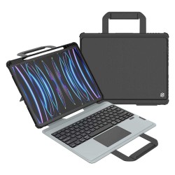 Husa cu Tastatură Nillkin Bumper GO (Iluminată) pentru iPad Pro 12.9 / Air 13 (2024), Neagra