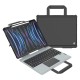 Husa cu Tastatură Nillkin Bumper GO (Iluminată) pentru iPad Pro 12.9 / Air 13 (2024), Neagra (Bakr, 57983121329) by www.silkase.ro