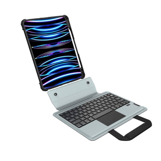 Husa cu Tastatură Nillkin Bumper GO (Iluminată) pentru iPad Pro 12.9 / Air 13 (2024), Neagra (Bakr, 57983121329) by www.silkase.ro