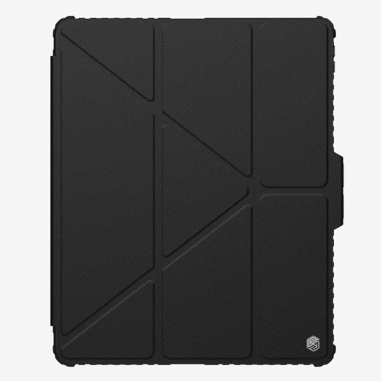 Husa Nillkin Bumper PRO Stand Multi-Angle pentru iPad Pro 13 (2024), Neagra (Bakr, 57983121558) by www.silkase.ro