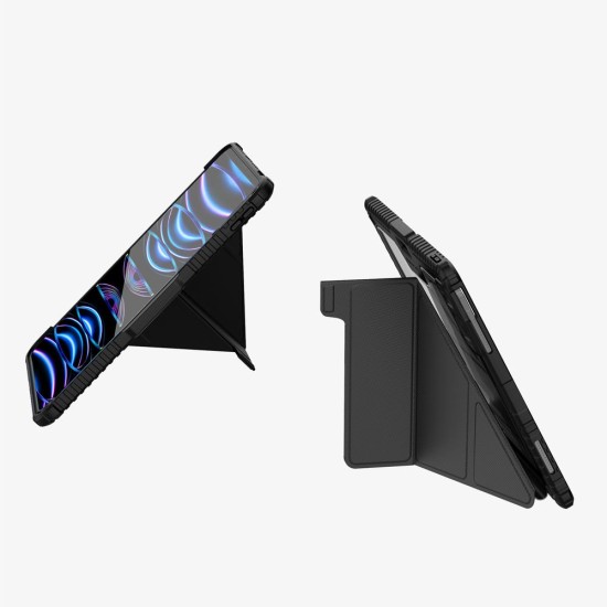 Husa Nillkin Bumper PRO Stand Multi-Angle pentru iPad Pro 13 (2024), Neagra (Bakr, 57983121558) by www.silkase.ro