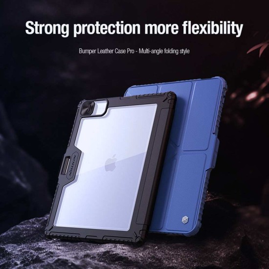 Husa Nillkin Bumper PRO Stand Multi-Angle pentru iPad Pro 13 (2024), Neagra (Bakr, 57983121558) by www.silkase.ro
