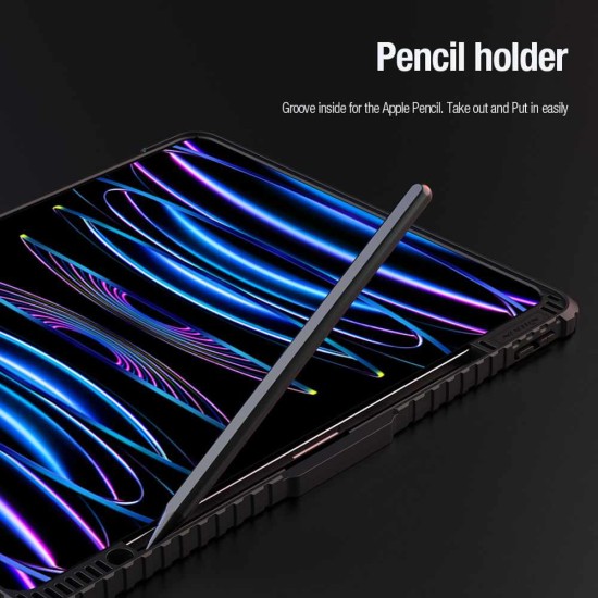 Husa Nillkin Bumper PRO Stand Multi-Angle pentru iPad Pro 13 (2024), Neagra (Bakr, 57983121558) by www.silkase.ro