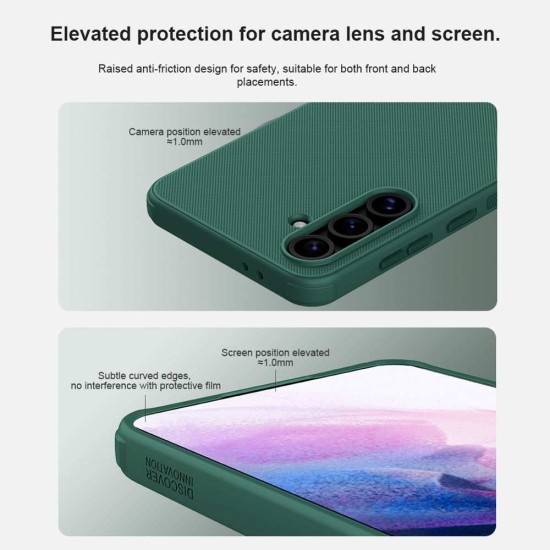 Husa Nillkin Super Frosted PRO Magnetică (MagSafe) pentru Samsung Galaxy S25 FE, Neagra (Bakr, 57983122974) by www.silkase.ro