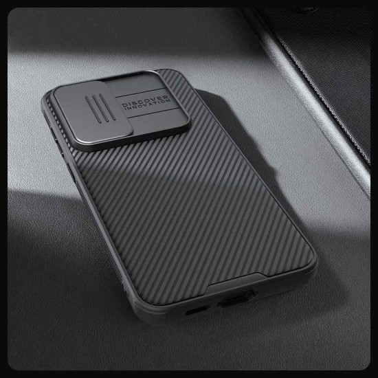 Husă rigidă Nillkin CamShield PRO pentru Samsung Galaxy S24 FE Negru (Bakr, 57983122978) by www.silkase.ro