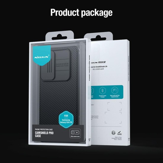 Husă rigidă Nillkin CamShield PRO pentru Samsung Galaxy S24 FE Negru (Bakr, 57983122978) by www.silkase.ro