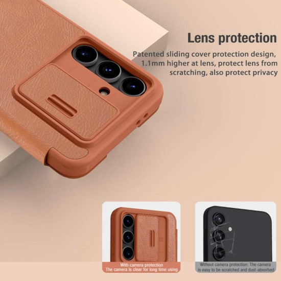 Husa Nillkin Qin Book PRO (Piele) pentru Samsung Galaxy S24 FE, Neagra Husa Nillkin Qin Book PRO (Piele) pentru Samsung Galaxy S24 FE, Neagra (Bakr, 57983123473) by www.silkase.ro