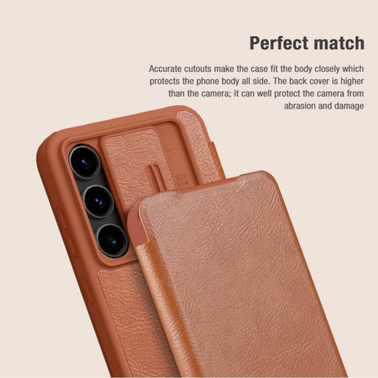 Husa Nillkin Qin Book PRO (Piele) pentru Samsung Galaxy S24 FE, Neagra Husa Nillkin Qin Book PRO (Piele) pentru Samsung Galaxy S24 FE, Neagra (Bakr, 57983123473) by www.silkase.ro
