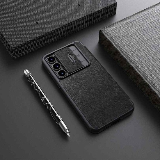 Husa Nillkin Qin Book PRO (Piele) pentru Samsung Galaxy S24 FE, Neagra Husa Nillkin Qin Book PRO (Piele) pentru Samsung Galaxy S24 FE, Neagra (Bakr, 57983123473) by www.silkase.ro