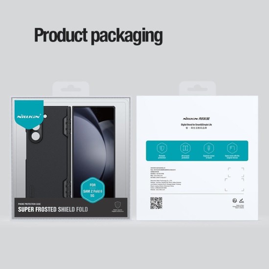 Husa Nillkin Super Frosted FOLD pentru Samsung Galaxy Z Fold 6, Neagra (Bakr, 57983121795) by www.silkase.ro