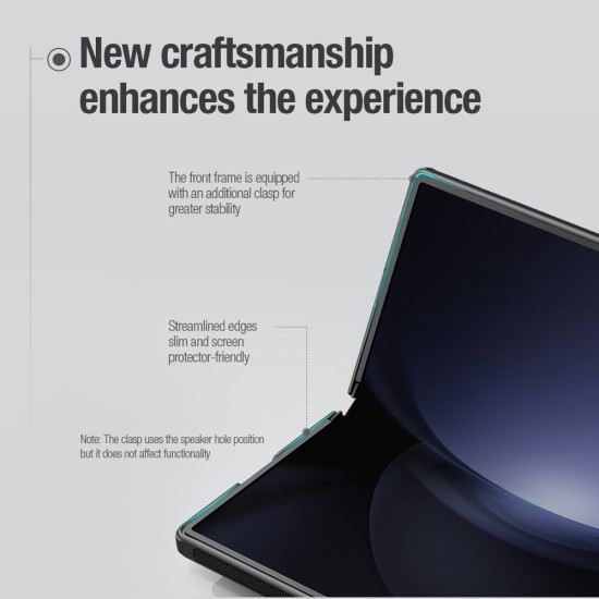 Husa Nillkin Super Frosted FOLD pentru Samsung Galaxy Z Fold 6, Neagra (Bakr, 57983121795) by www.silkase.ro