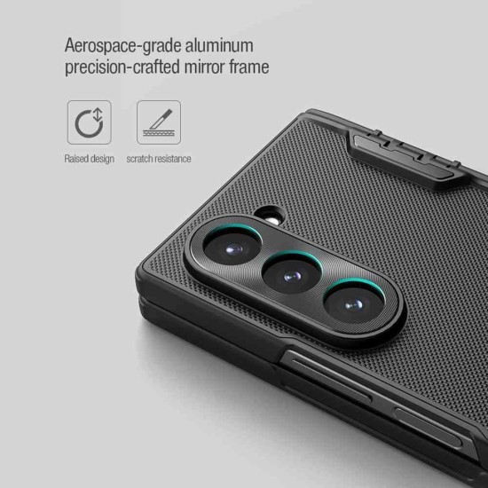 Husa Nillkin Super Frosted FOLD pentru Samsung Galaxy Z Fold 6, Neagra (Bakr, 57983121795) by www.silkase.ro