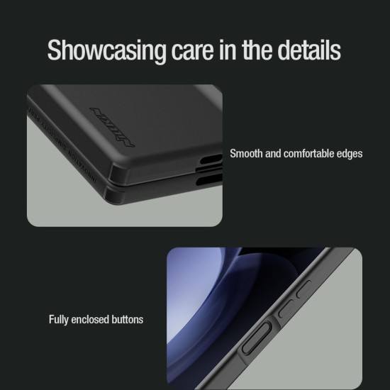 Husa Nillkin Flex Pure Fold (cu suport S Pen) pentru Samsung Galaxy Z Fold 6, Neagra (Bakr, 57983121774) by www.silkase.ro