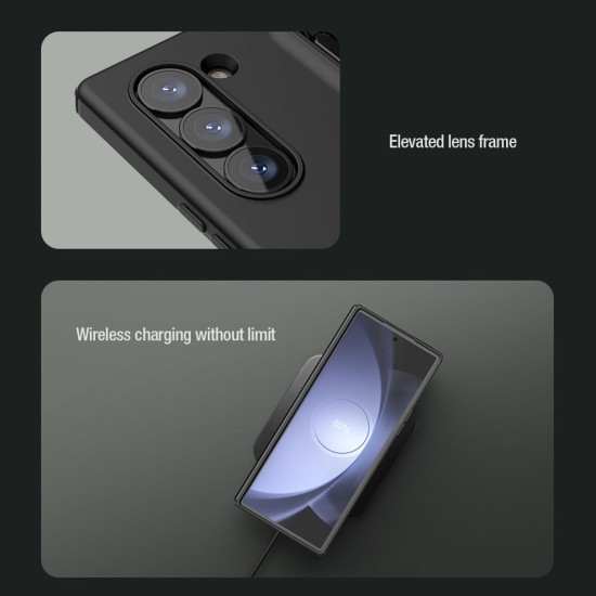 Husa Nillkin Flex Pure Fold (cu suport S Pen) pentru Samsung Galaxy Z Fold 6, Neagra (Bakr, 57983121774) by www.silkase.ro