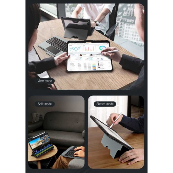 Husa cu Tastatură Nillkin Bumper Combo (Iluminată) pentru iPad Pro 11 (2024), Neagra (Bakr, 57983122917) by www.silkase.ro