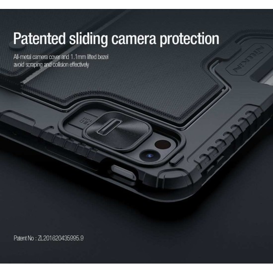 Husa cu Tastatură Nillkin Bumper Combo (Iluminată) pentru iPad Pro 11 (2024), Neagra (Bakr, 57983122917) by www.silkase.ro