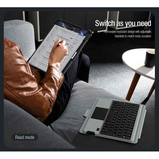 Husa cu Tastatură Nillkin Bumper Combo (Iluminată) pentru iPad Pro 11 (2024), Neagra (Bakr, 57983122917) by www.silkase.ro