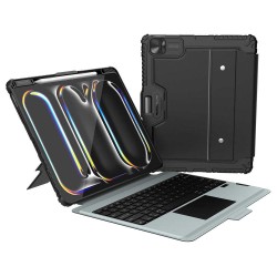 Husa cu Tastatură Nillkin Bumper Combo (Iluminată) pentru iPad Pro 13 (2024), Neagra