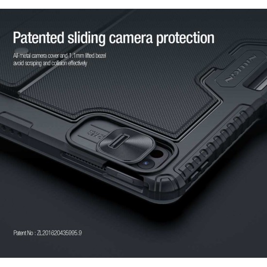Husa cu Tastatură Nillkin Bumper Combo (Iluminată) pentru iPad Pro 13 (2024), Neagra (Bakr, 57983122799) by www.silkase.ro