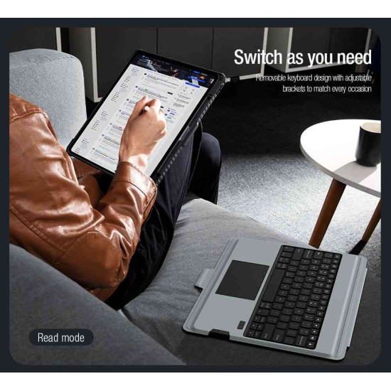 Husa cu Tastatură Nillkin Bumper Combo (Iluminată) pentru iPad Pro 13 (2024), Neagra (Bakr, 57983122799) by www.silkase.ro