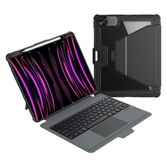 Husa cu Tastatură Nillkin Bumper Link (Iluminată) pentru iPad Pro 13 (2024), Neagra (Bakr, 57983122800) by www.silkase.ro