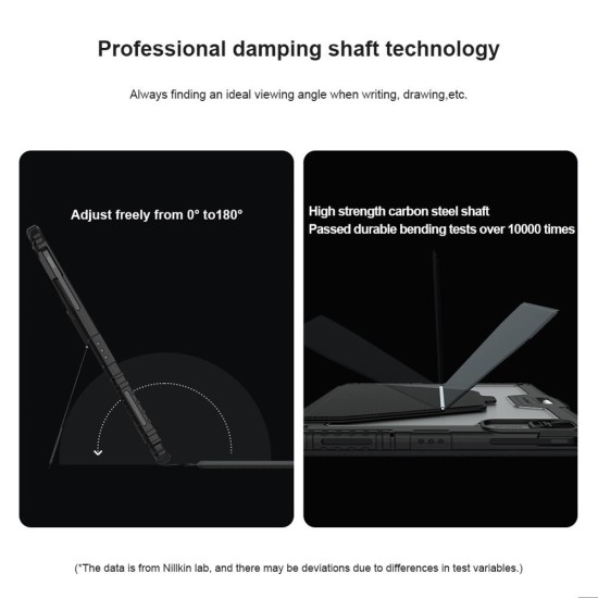 Husa cu Tastatură Nillkin Bumper Link (Iluminată) pentru iPad Pro 13 (2024), Neagra (Bakr, 57983122800) by www.silkase.ro