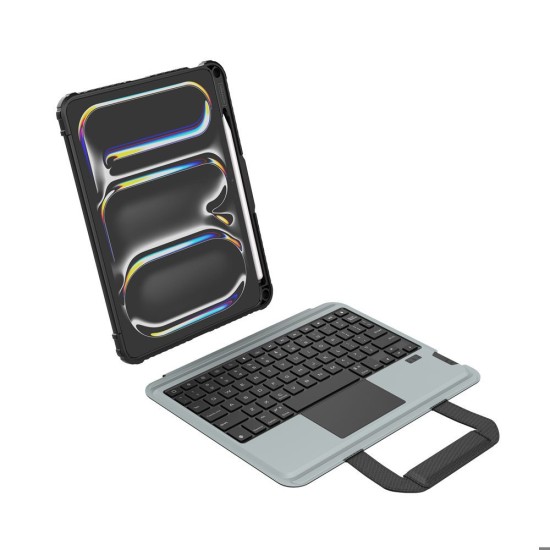Husa cu Tastatură Nillkin Bumper GO (Iluminată) pentru iPad Pro 11 (2024), Neagra (Bakr, 57983122916) by www.silkase.ro