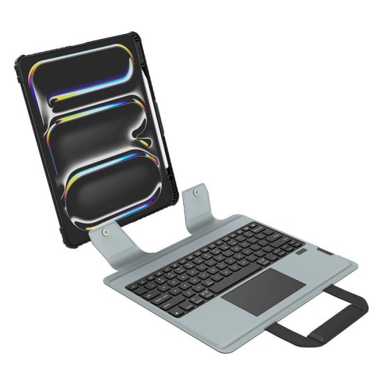 Husa cu Tastatură Nillkin Bumper GO (Iluminată) pentru iPad Pro 13 (2024), Neagra (Bakr, 57983122801) by www.silkase.ro