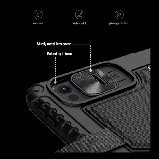 Husa cu Tastatură Nillkin Bumper GO (Iluminată) pentru iPad Pro 13 (2024), Neagra (Bakr, 57983122801) by www.silkase.ro