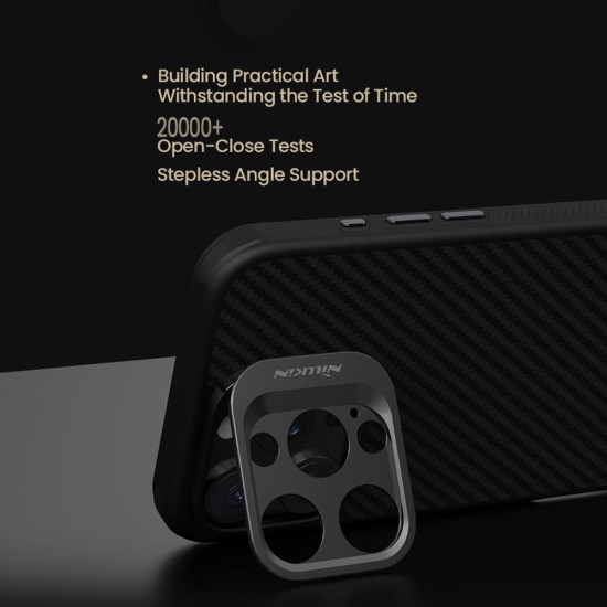 Husa Nillkin CarboProp Aramidă Magnetică (MagSafe) pentru iPhone 16 Pro, Neagra (Bakr, 57983122128) by www.silkase.ro