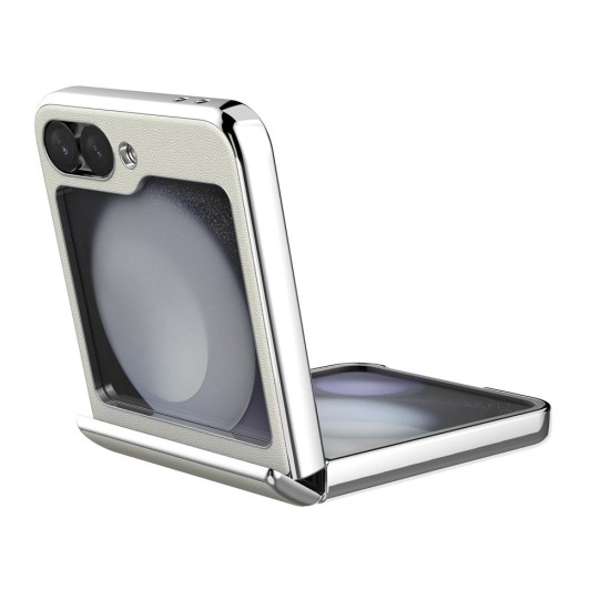 Husa Nillkin CamShield Flip pentru Samsung Galaxy Z Flip 6 / 7 FE, Alba (Bakr, 57983127429) by www.silkase.ro