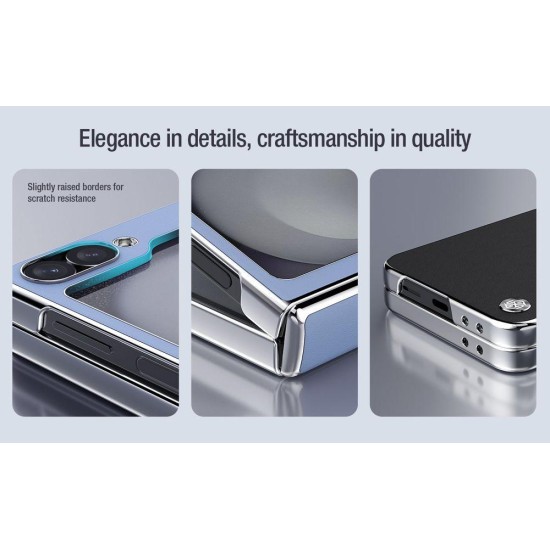 Husa Nillkin CamShield Flip pentru Samsung Galaxy Z Flip 6 / 7 FE, Alba (Bakr, 57983127429) by www.silkase.ro