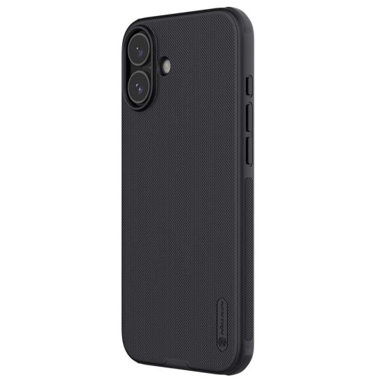 Husa Nillkin Super Frosted PRO pentru Apple iPhone 16, Neagra (Bakr, 57983122111) by www.silkase.ro