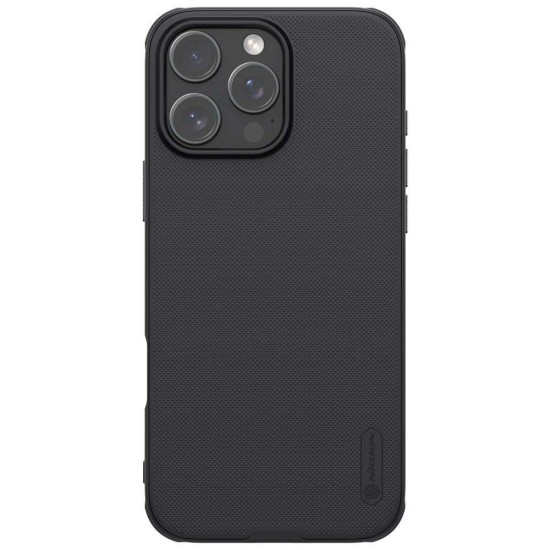 Husa Nillkin Super Frosted PRO pentru Apple iPhone 16 Pro Max, Neagra (Bakr, 57983122118) by www.silkase.ro