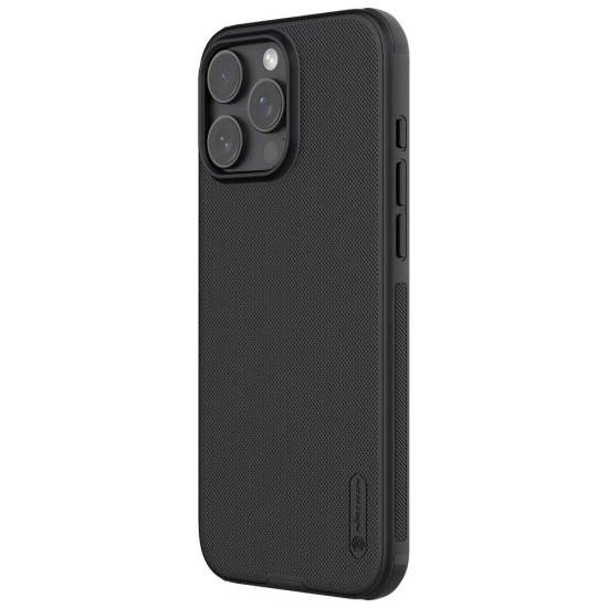 Husa Nillkin Super Frosted PRO pentru Apple iPhone 16 Pro Max, Neagra (Bakr, 57983122118) by www.silkase.ro