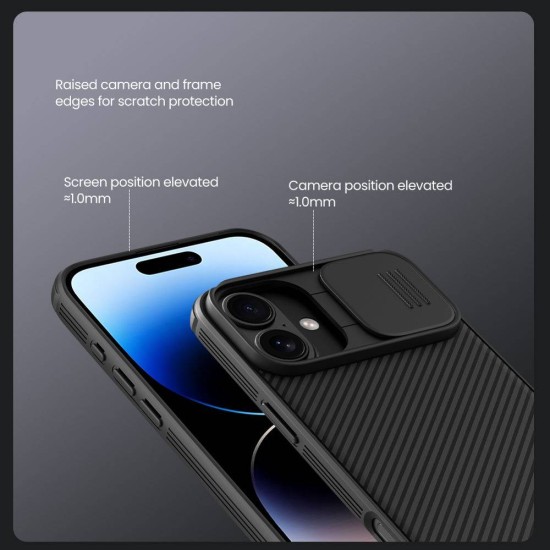 Husa Nillkin CamShield PRO pentru iPhone 16, Neagra Husa Nillkin CamShield PRO pentru iPhone 16, Neagra (Bakr, 57983122085) by www.silkase.ro