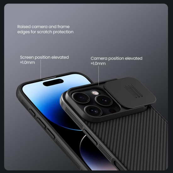 Husa Nillkin CamShield PRO pentru iPhone 16 Pro, Neagra Husa Nillkin CamShield PRO pentru iPhone 16 Pro, Neagra (Bakr, 57983122091) by www.silkase.ro