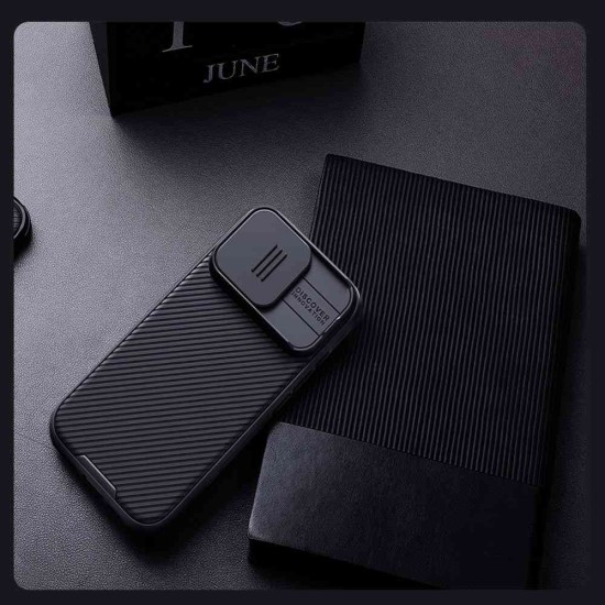 Husa Nillkin CamShield PRO pentru iPhone 16 Pro, Neagra Husa Nillkin CamShield PRO pentru iPhone 16 Pro, Neagra (Bakr, 57983122091) by www.silkase.ro