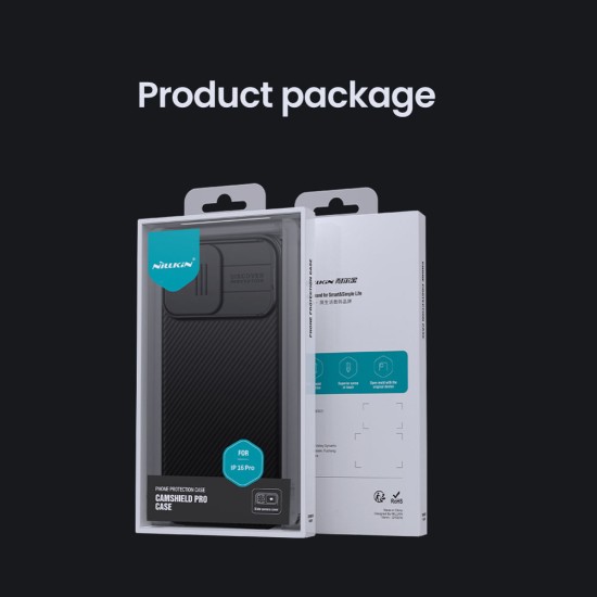 Husa Nillkin CamShield PRO pentru iPhone 16 Pro, Neagra Husa Nillkin CamShield PRO pentru iPhone 16 Pro, Neagra (Bakr, 57983122091) by www.silkase.ro